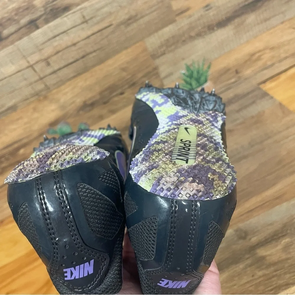 Nike Zoom Rival Sprint Racing Track Shoes Womens size 11 black purple